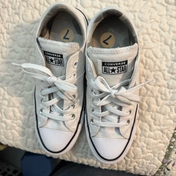 Converse All Star White Canvas Sneakers - Picture 3 of 8